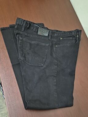 Agave Denim Men's Straight Black Jeans Relaxed Straight Fit Size 34